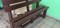 b) All-plastic bench (2 +2, 2 +3)